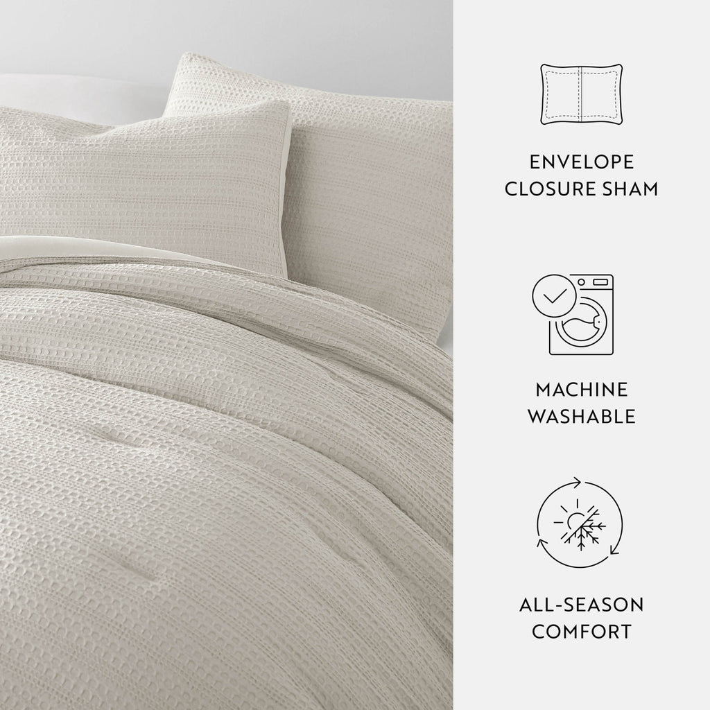 Linden Waffle Down Alternative Comforter Set