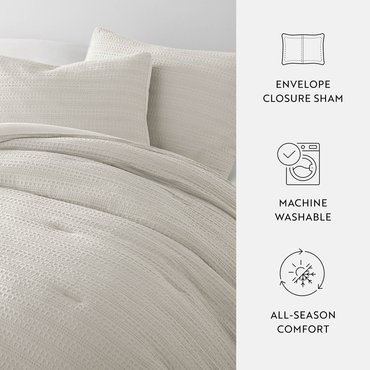 Linden Waffle Down Alternative Comforter Set