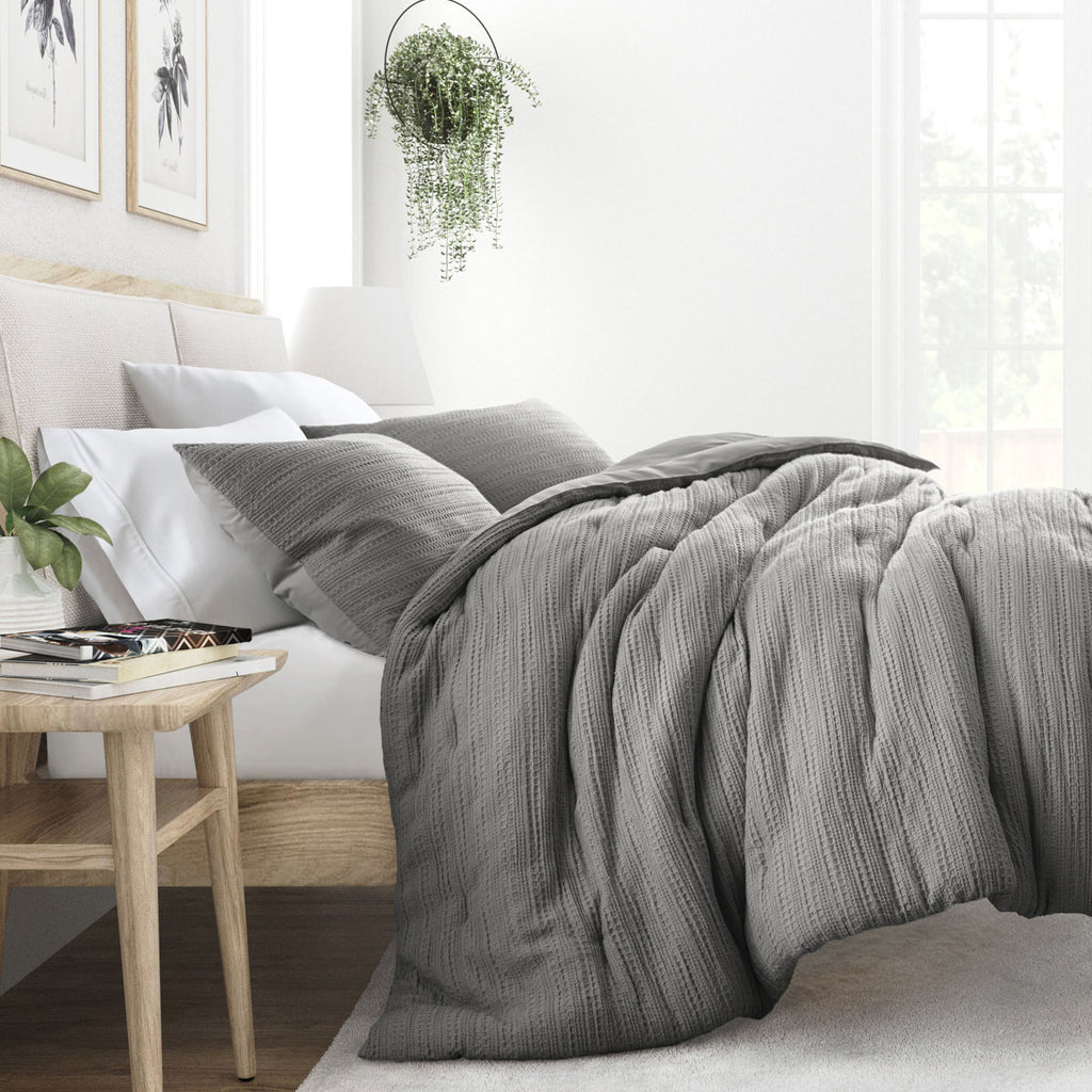 Linden Waffle Down Alternative Comforter Set