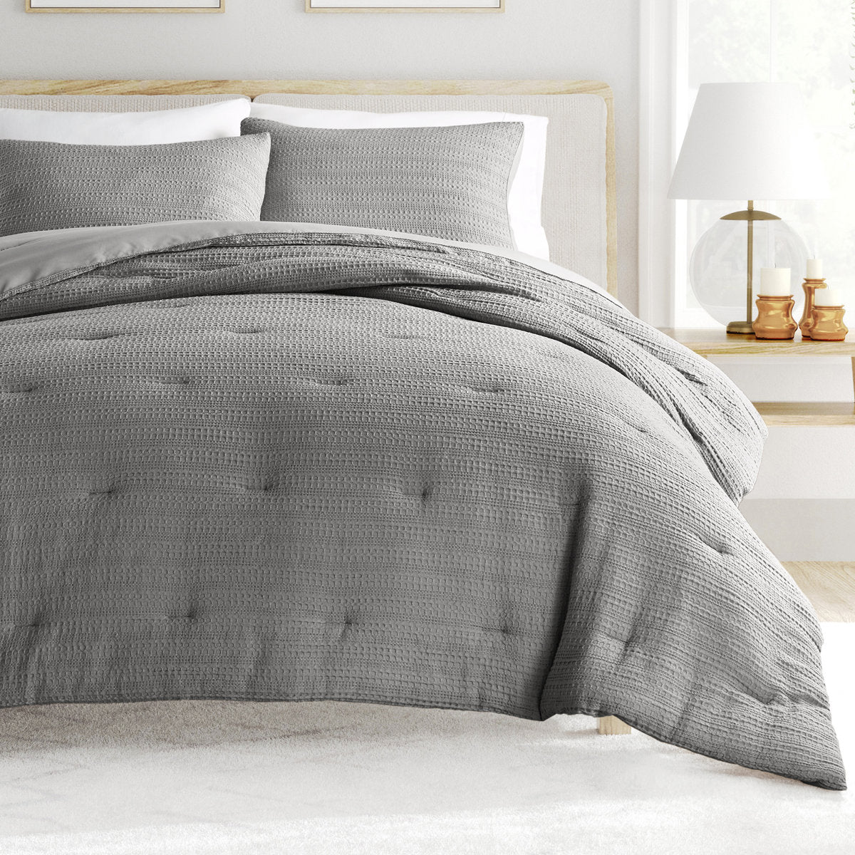 Linden Waffle Down Alternative Comforter Set