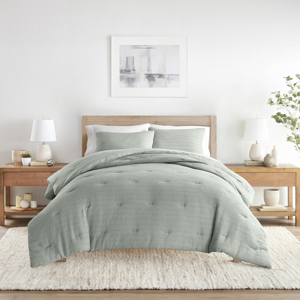 Linden Waffle Down Alternative Comforter Set