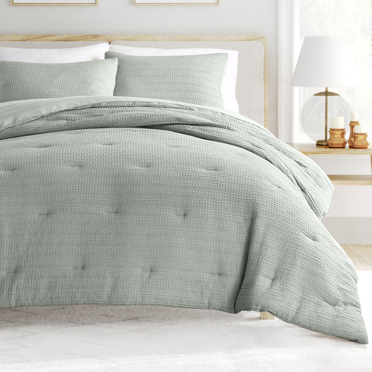 Linden Waffle Down Alternative Comforter Set