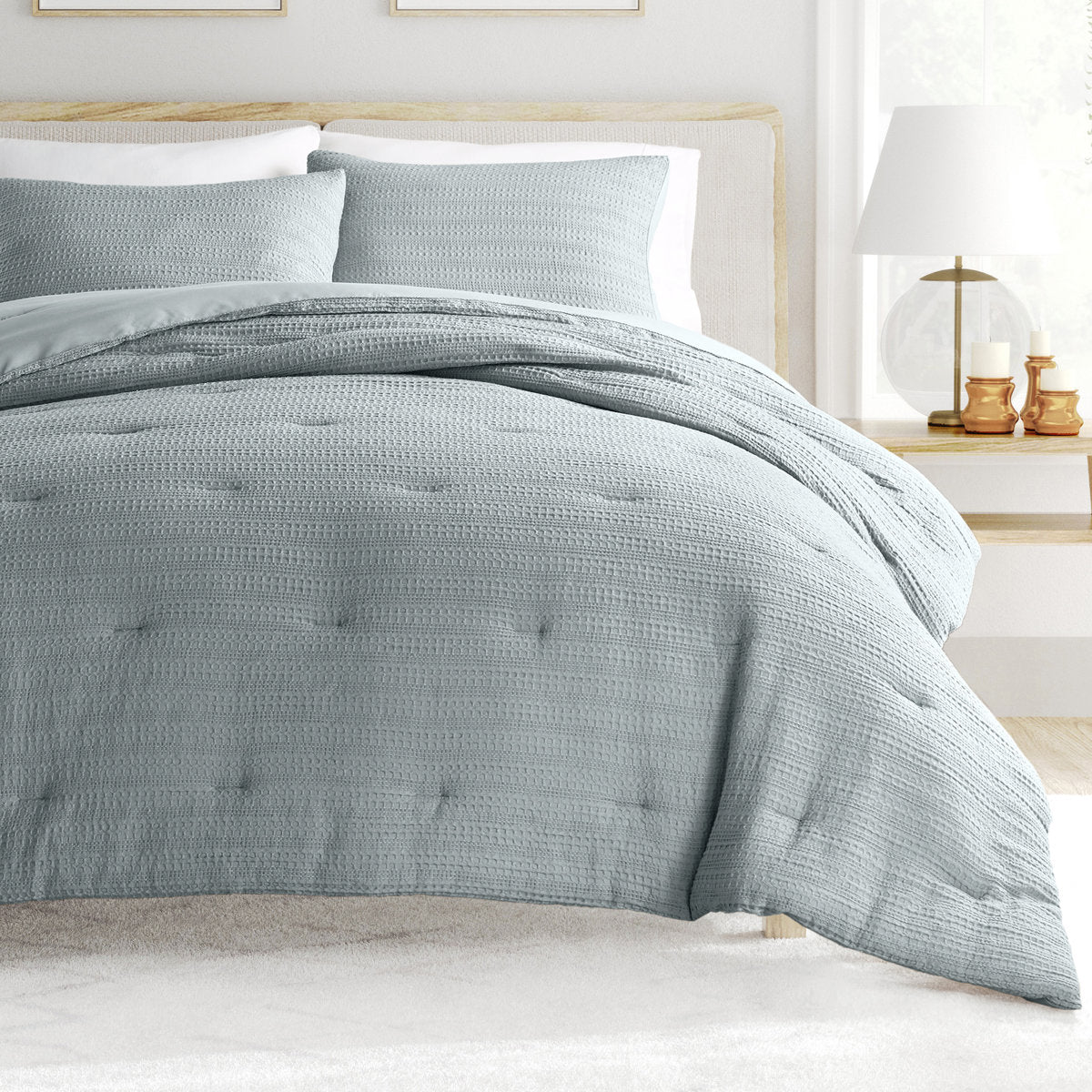 Linden Waffle Down Alternative Comforter Set