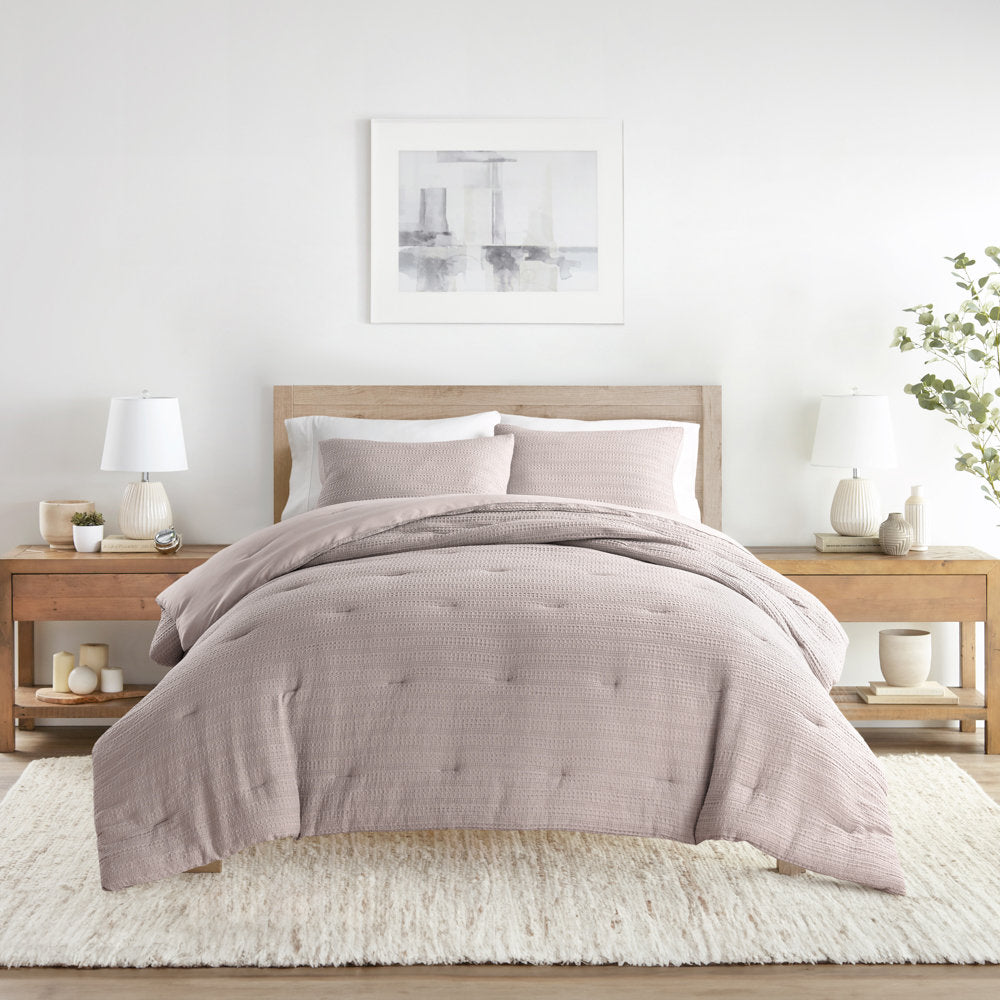 Linden Waffle Down Alternative Comforter Set