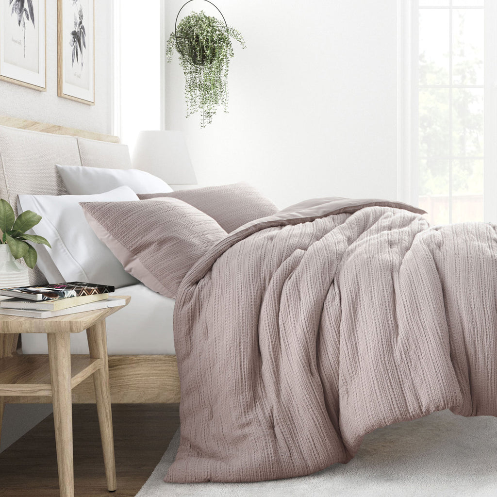 Linden Waffle Down Alternative Comforter Set