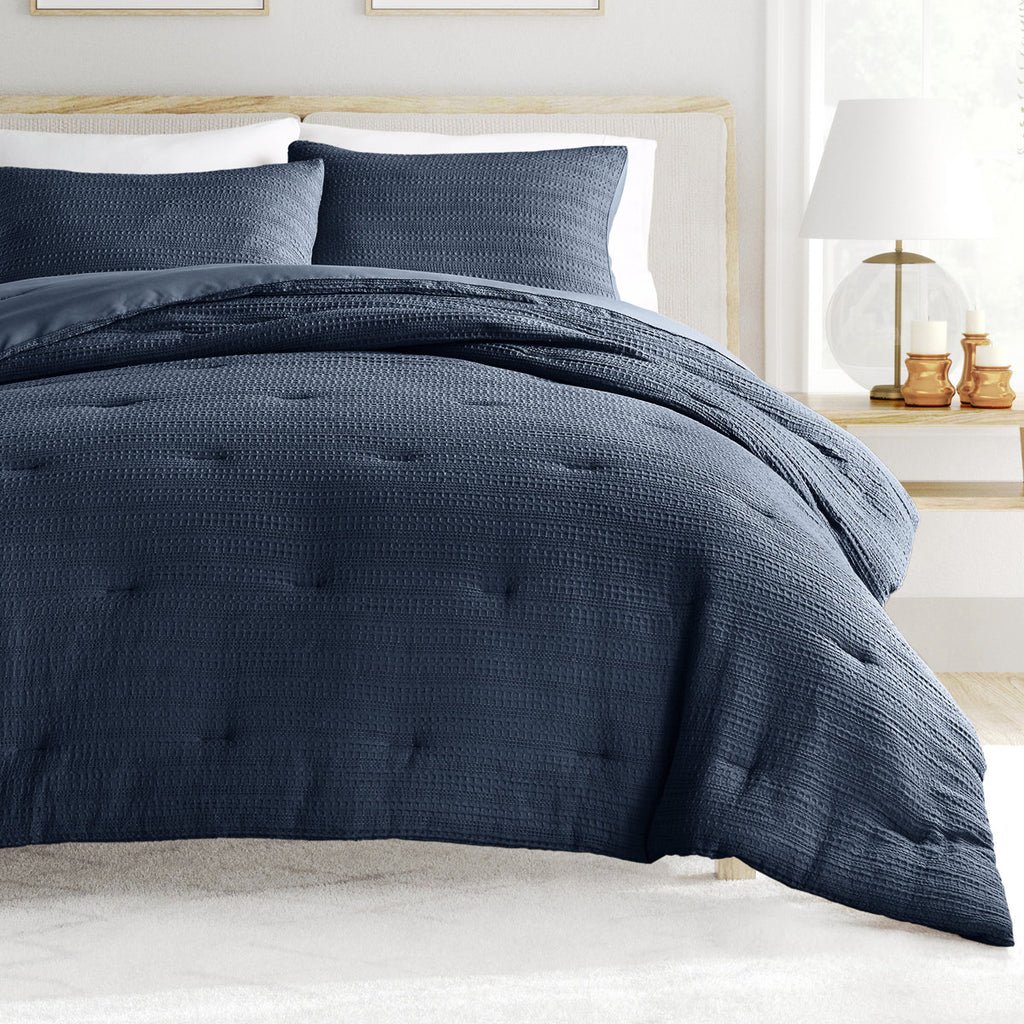 Linden Waffle Down Alternative Comforter Set