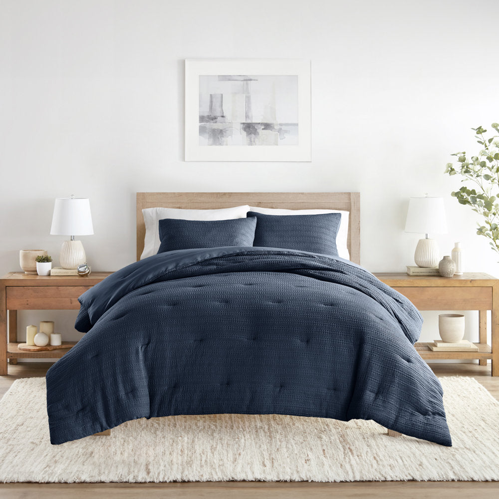 Linden Waffle Down Alternative Comforter Set