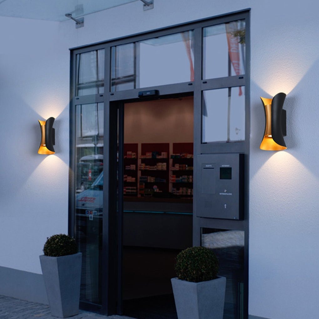 Curved Aluminum Up-Down Wall Light