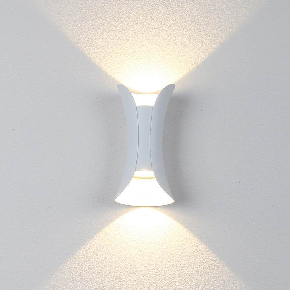 Curved Aluminum Up-Down Wall Light