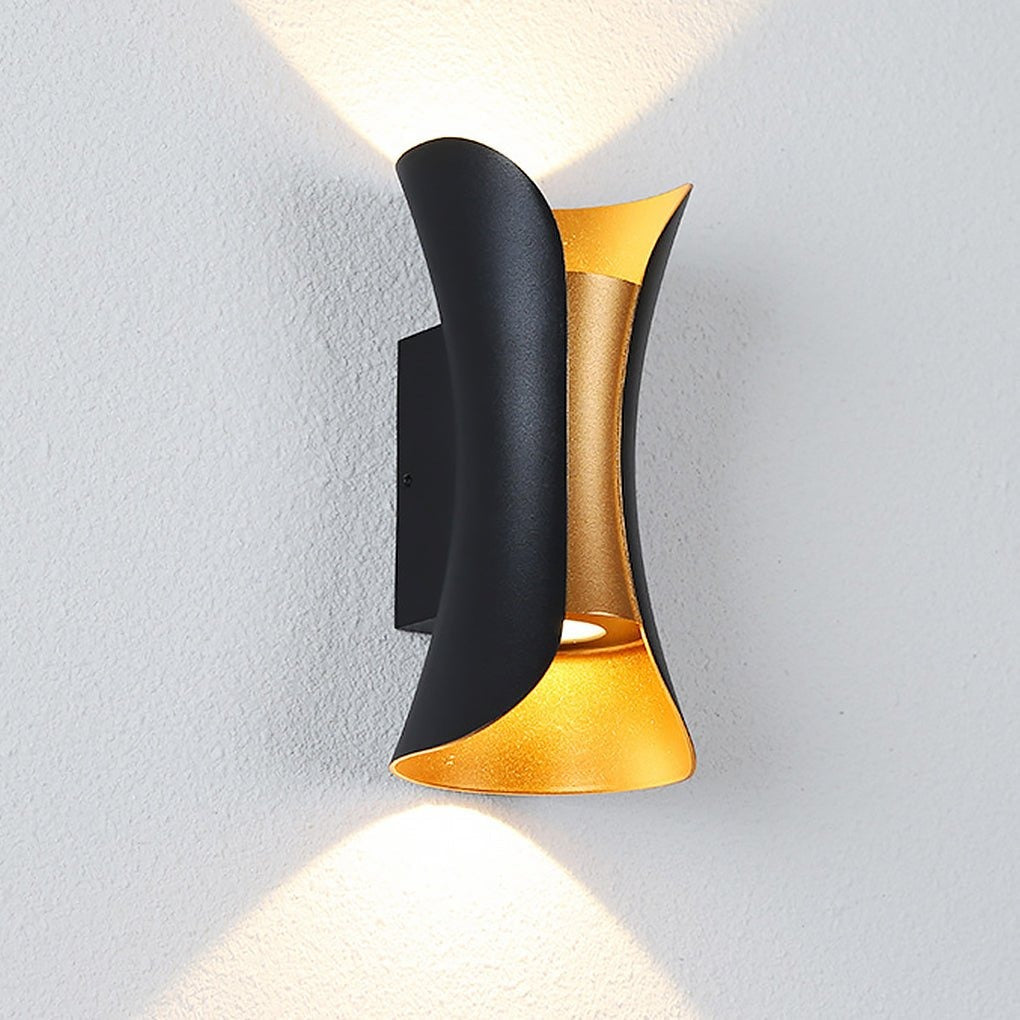 Curved Aluminum Up-Down Wall Light