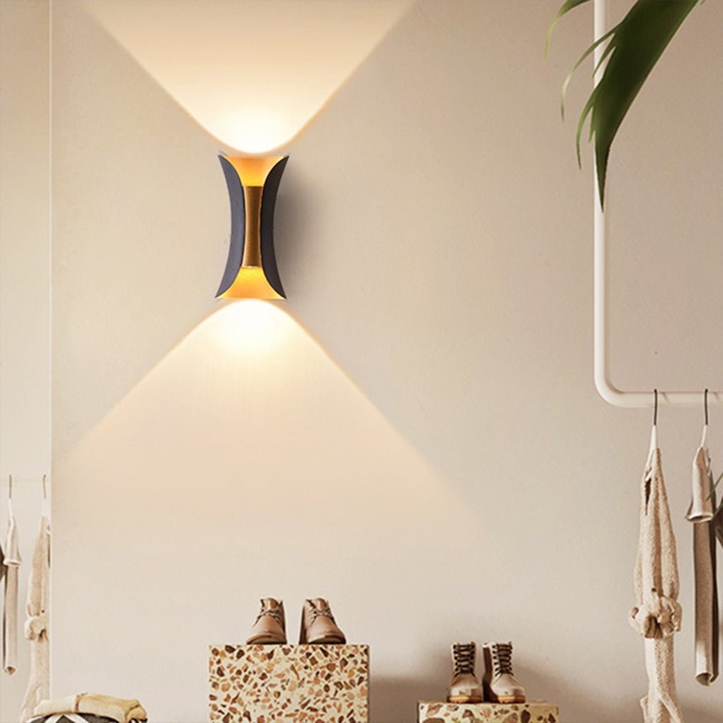 Curved Aluminum Up-Down Wall Light