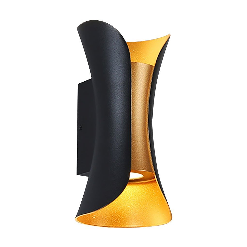 Curved Aluminum Up-Down Wall Light