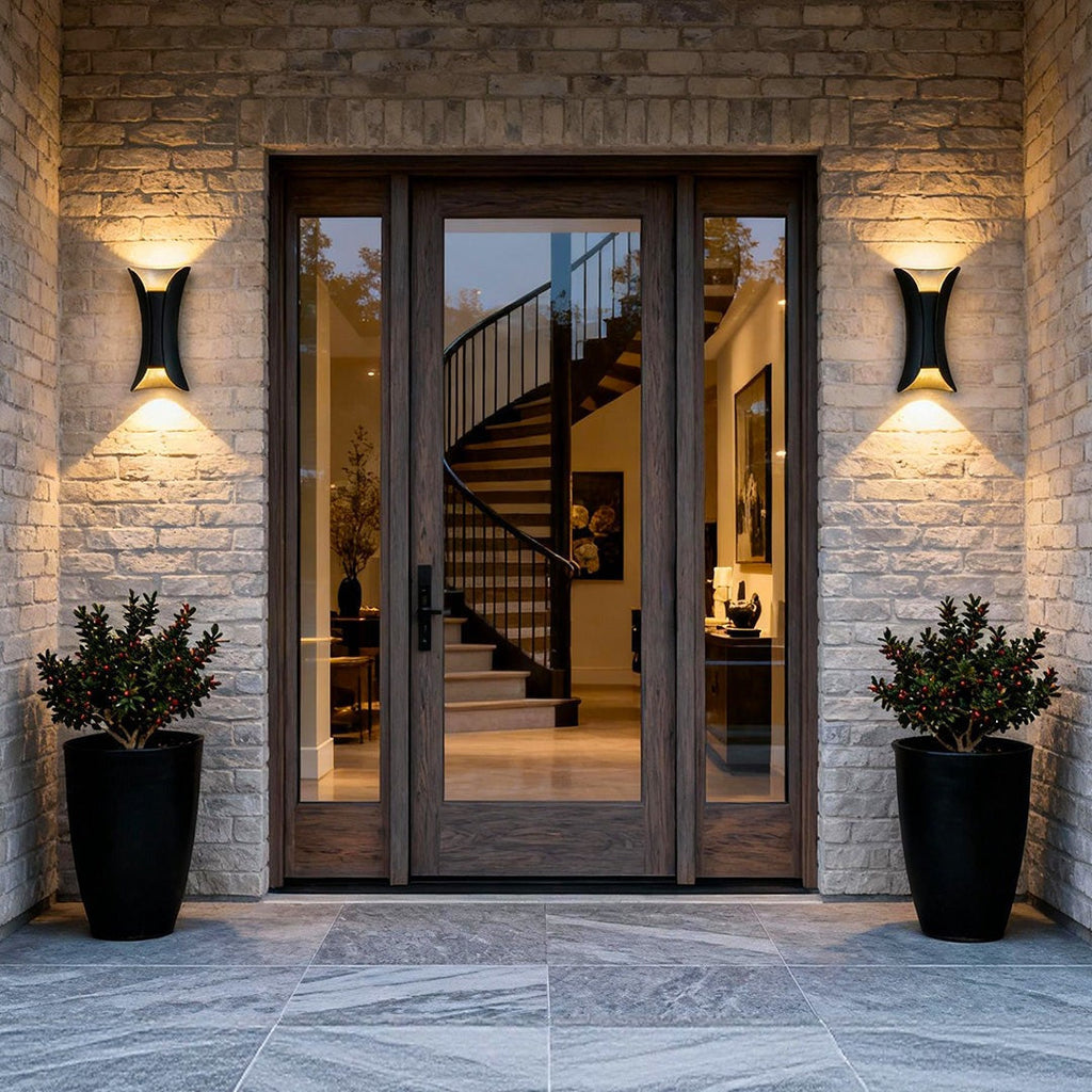 Curved Aluminum Up-Down Wall Light