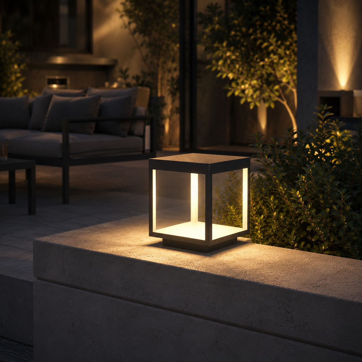Stainless Steel Square Post Light