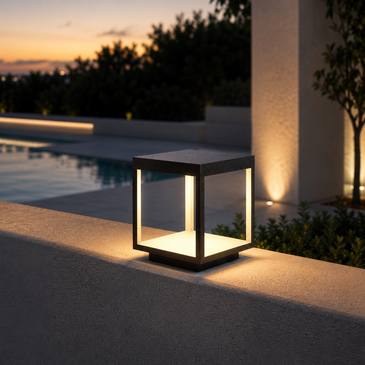 Stainless Steel Square Post Light
