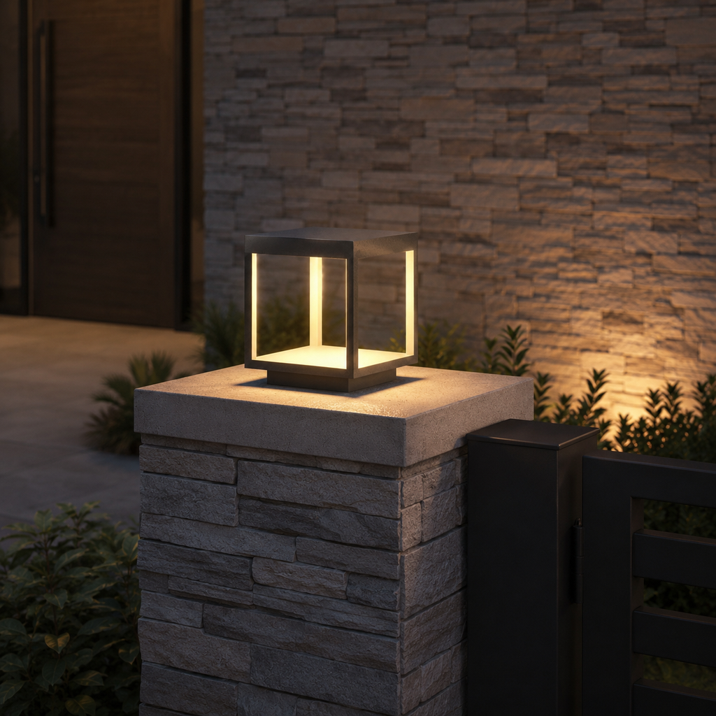 Stainless Steel Square Post Light