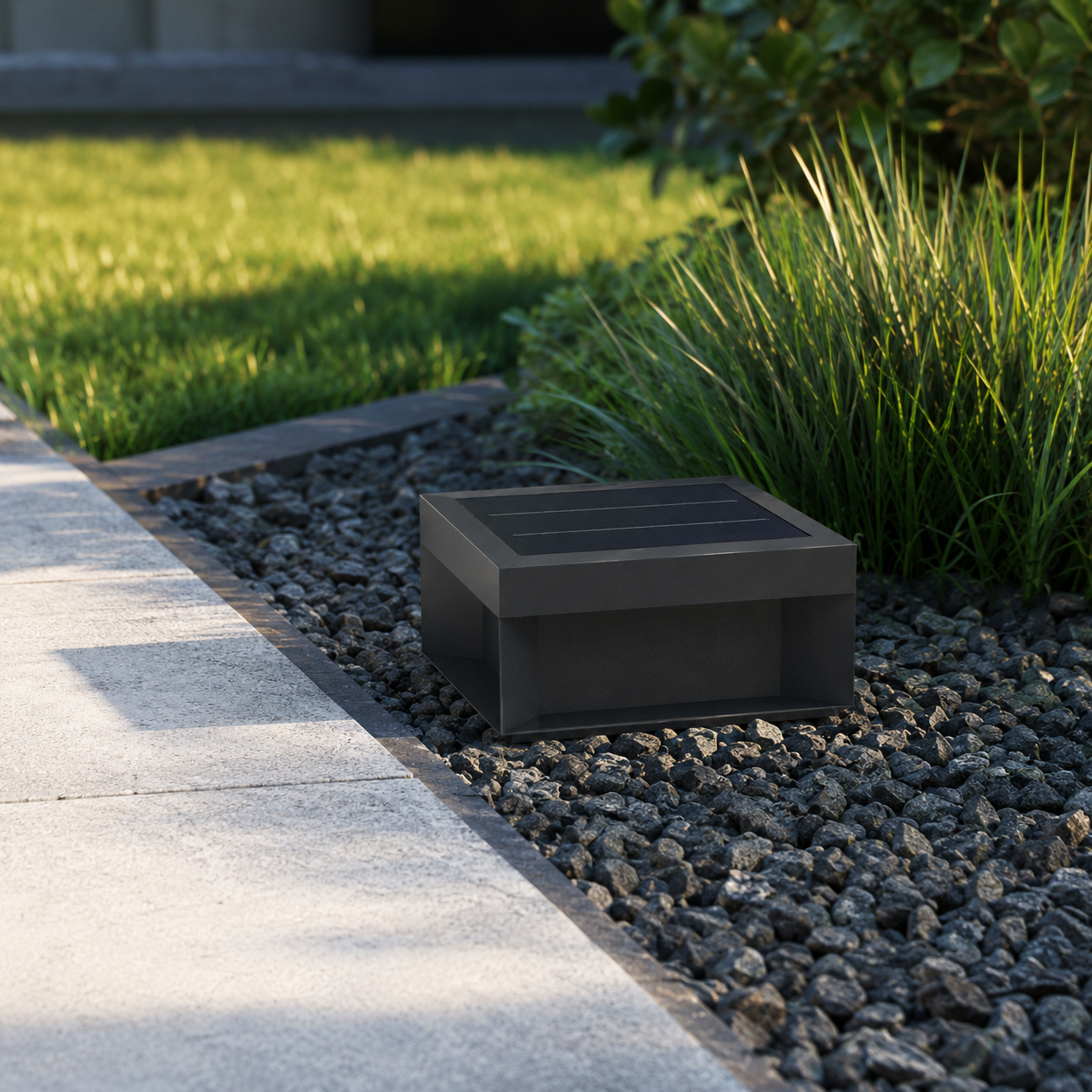 Sandblasted Metal Box Outdoor Light
