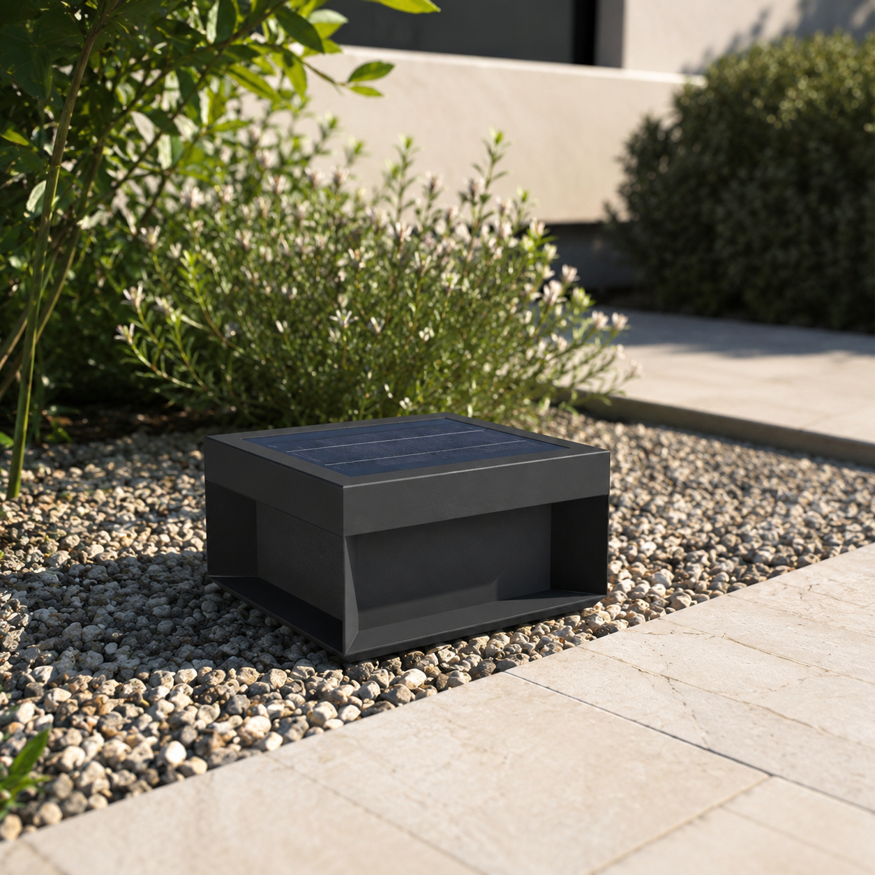 Sandblasted Metal Box Outdoor Light