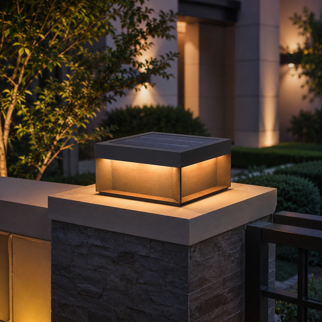 Sandblasted Metal Box Outdoor Light