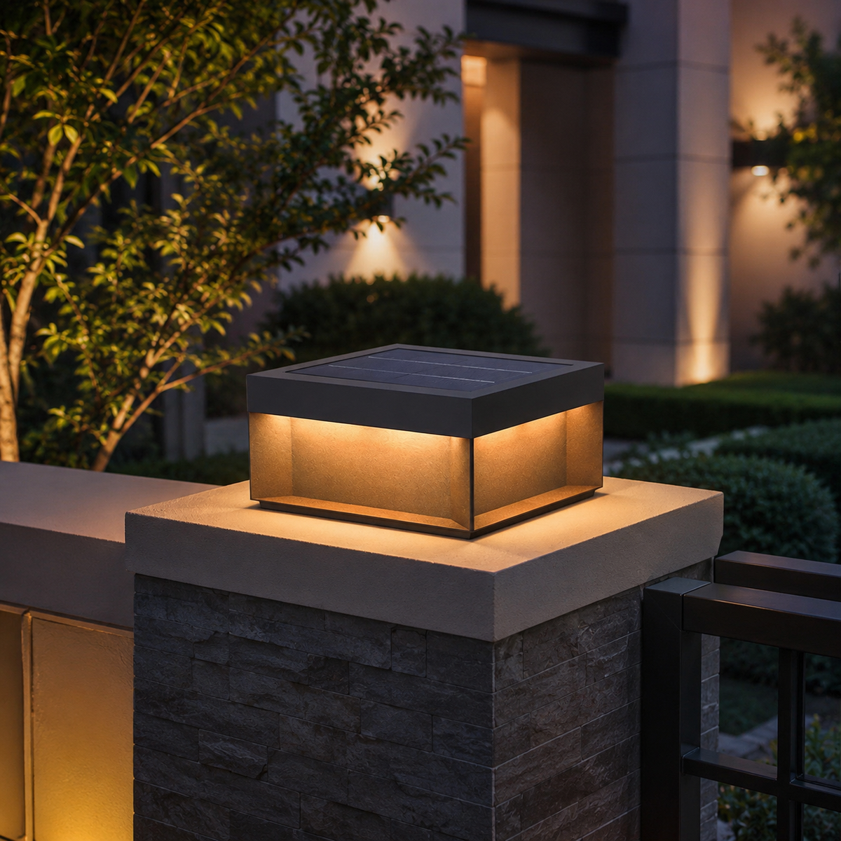 Sandblasted Metal Box Outdoor Light