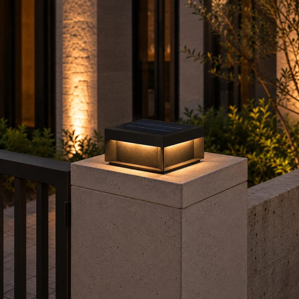 Sandblasted Metal Box Outdoor Light