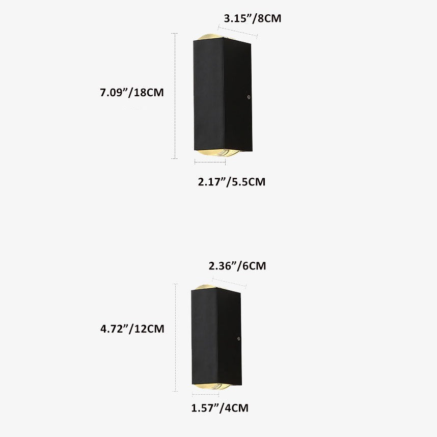 Rectangular Aluminum LED Wall Sconce