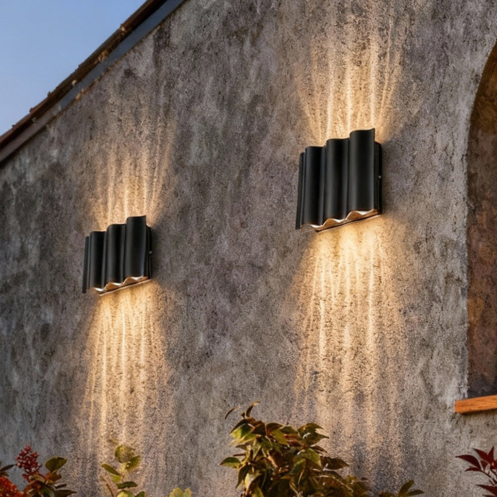 Wavy Aluminum Up-Down Wall Light
