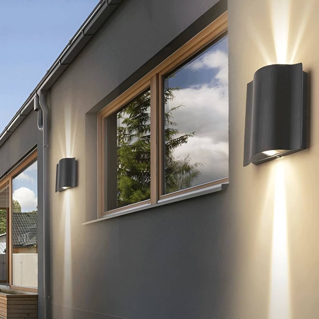 Wavy Aluminum Up-Down Wall Light