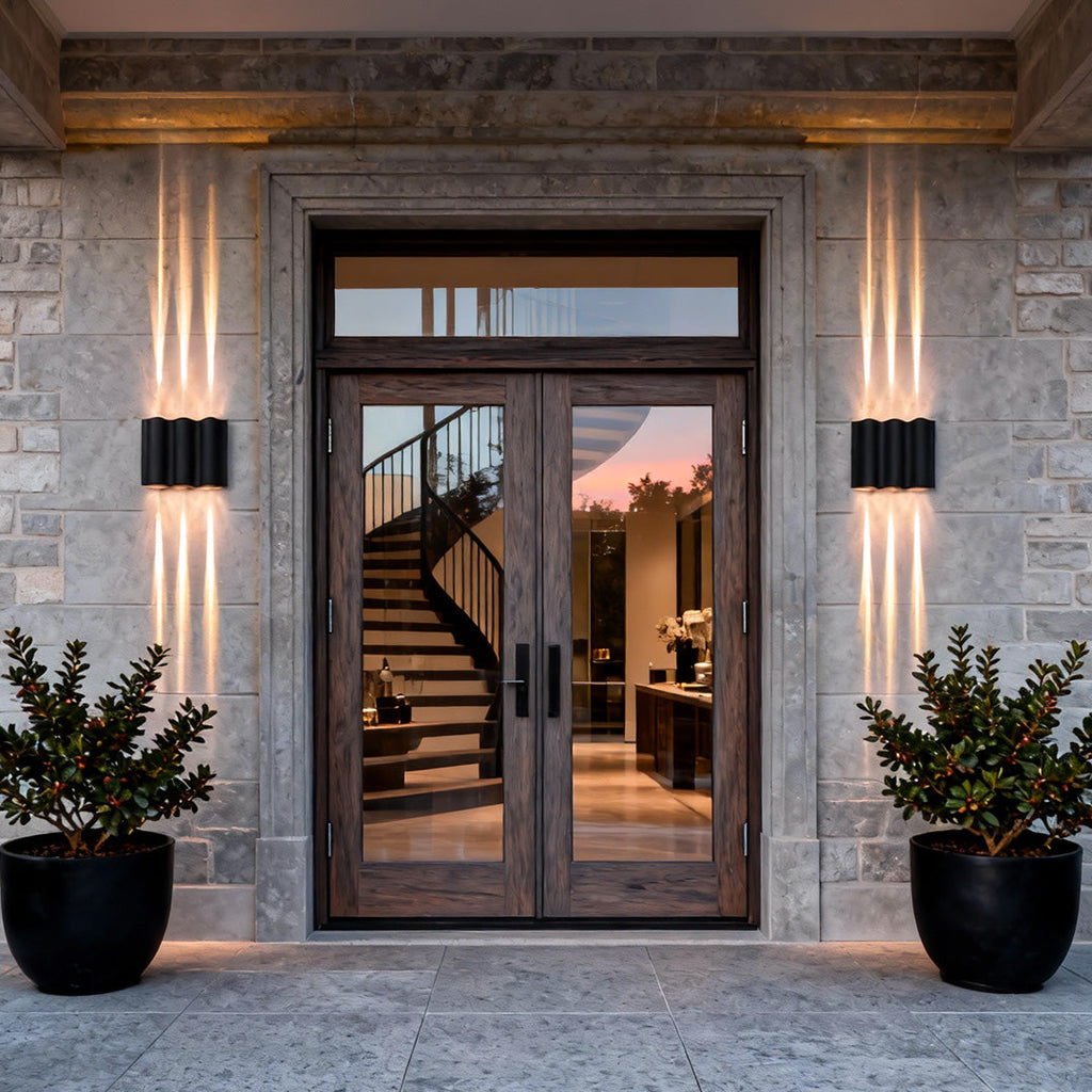 Wavy Aluminum Up-Down Wall Light