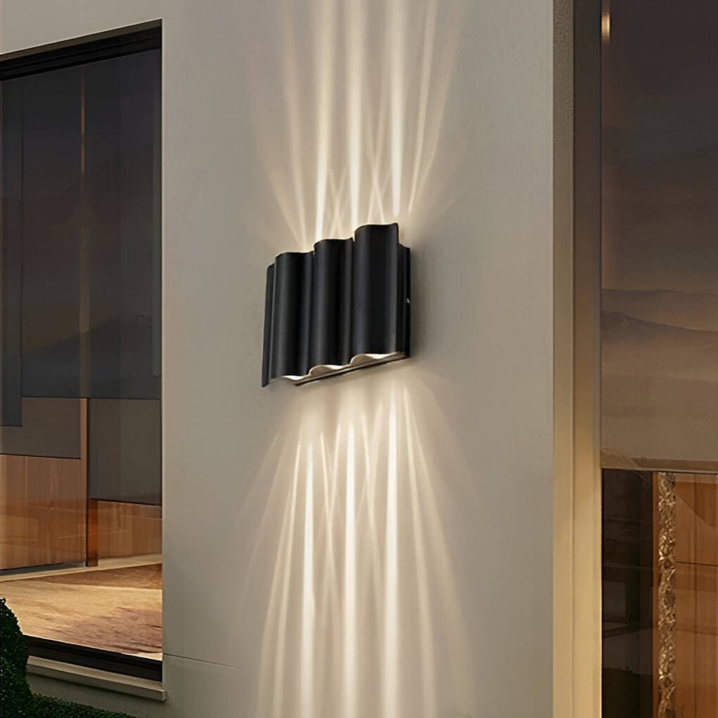 Wavy Aluminum Up-Down Wall Light