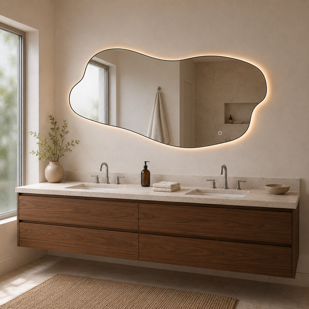 Asymmetrical Full-Length LED Wall Mirror