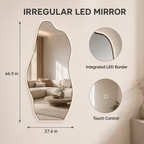 Asymmetrical Full-Length LED Wall Mirror