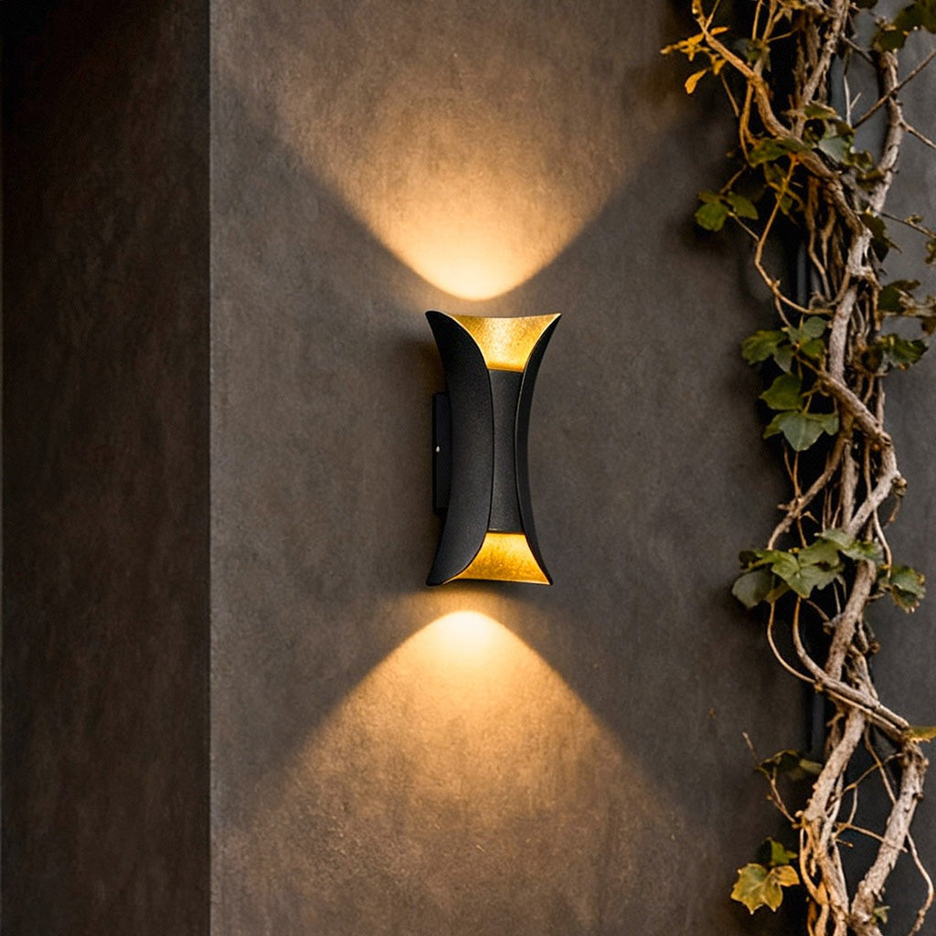 Curved Aluminum Up-Down Wall Light
