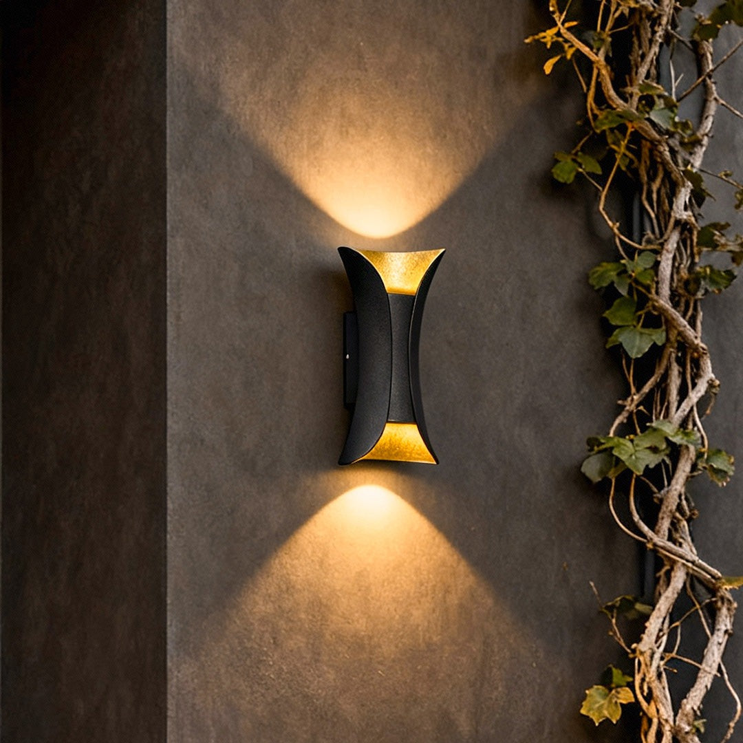 Curved Aluminum Up-Down Wall Light