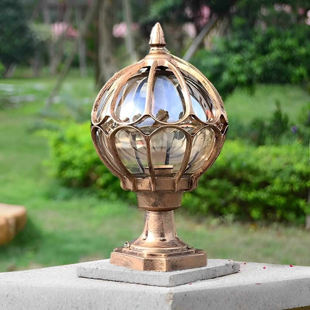 Halia Globe Pillar Light
