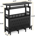 Curved Home Bar Unit with Footrest