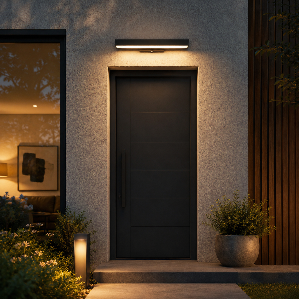 Linear Stainless Outdoor Wall Light