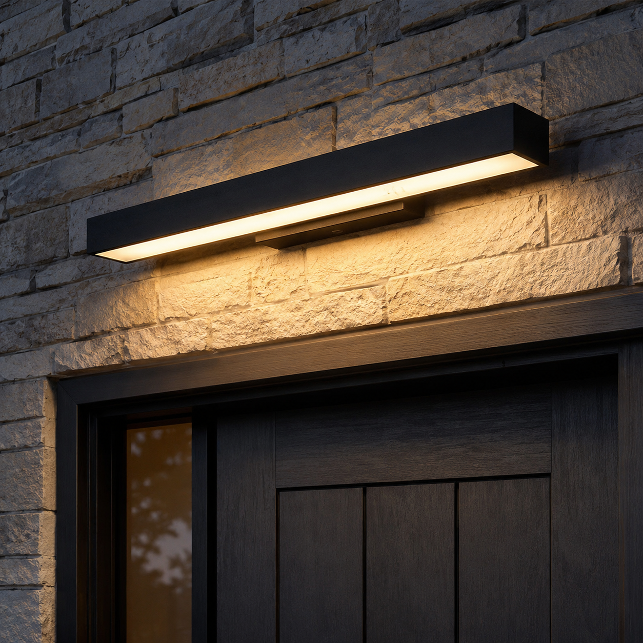 Linear Stainless Outdoor Wall Light