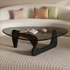 Sculpt Oak Glass Top Coffee Table