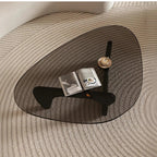 Sculpt Oak Glass Top Coffee Table
