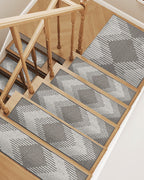 Ravellora Textured Stair Treads - Gray