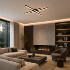 Modern Geometric Linear LED Flush Mount Ceiling Light