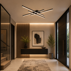 Modern Geometric Linear LED Flush Mount Ceiling Light