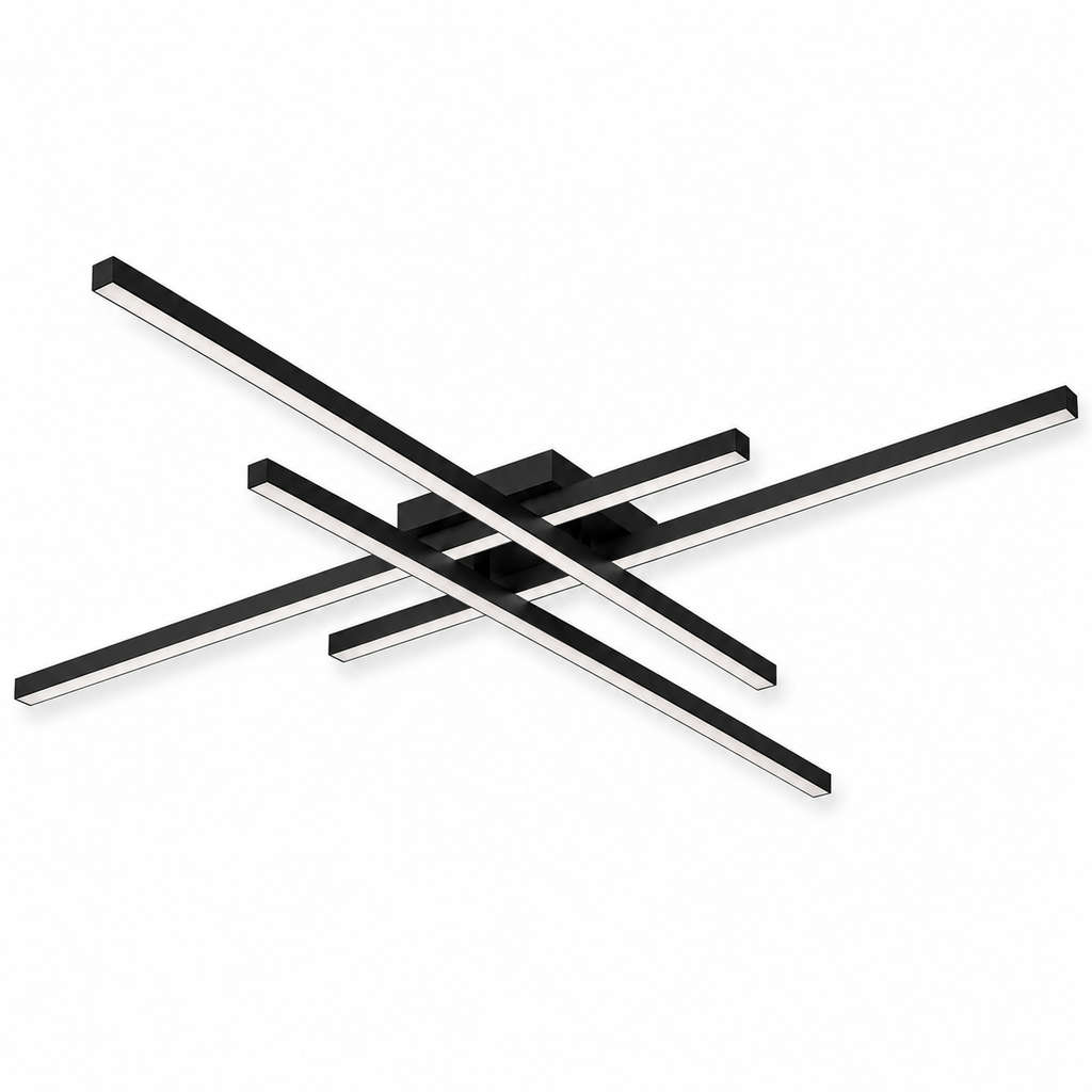 Modern Geometric Linear LED Flush Mount Ceiling Light