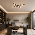 Modern Geometric Linear LED Flush Mount Ceiling Light