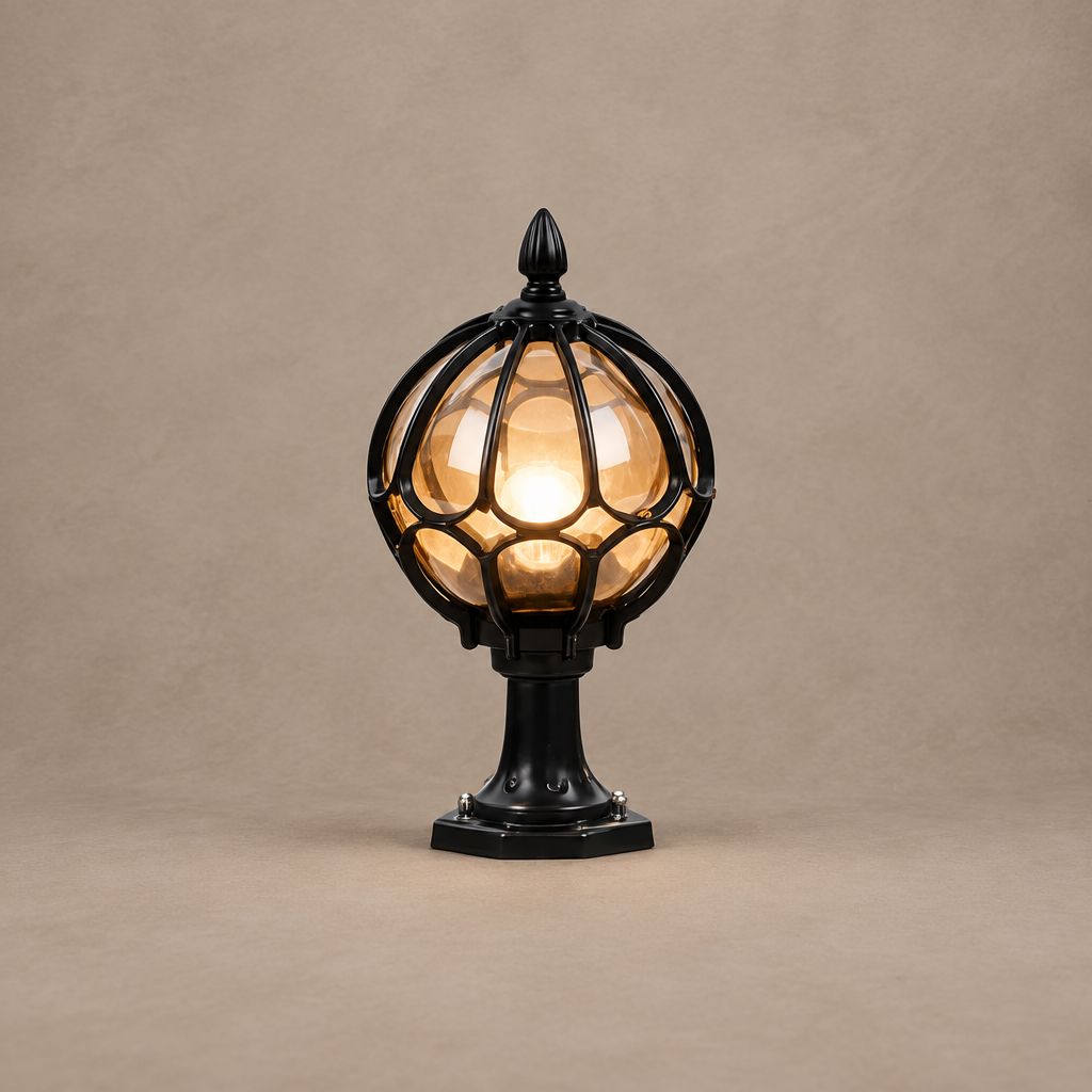 Halia Globe Pillar Light