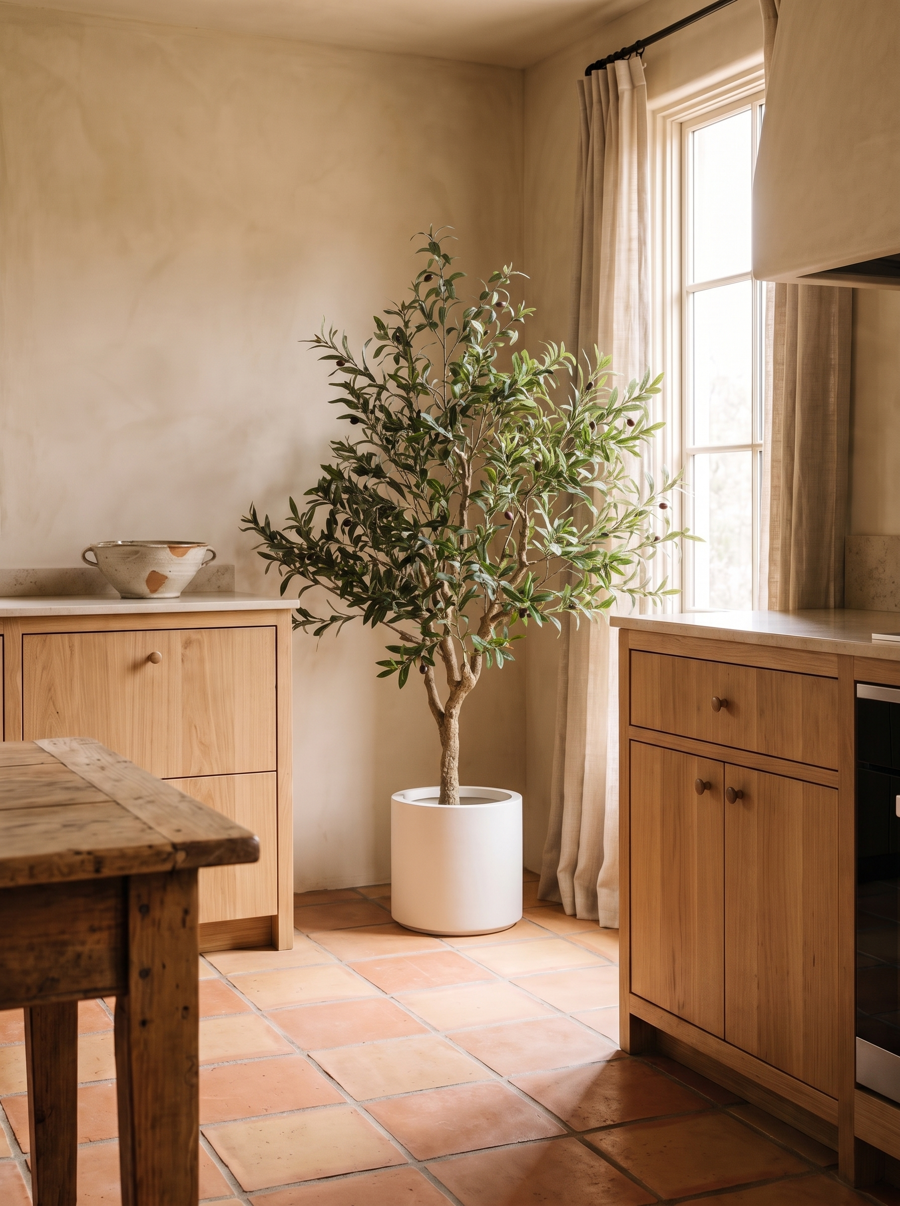 Tuscan Olive kitchen corner after