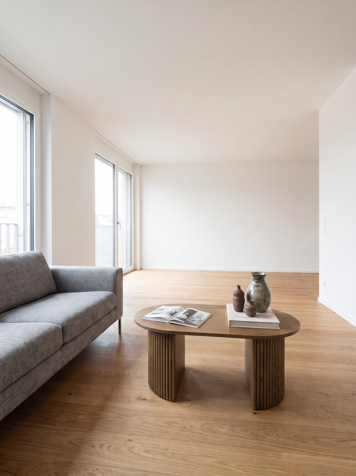 Maru Oval Coffee Table placed after