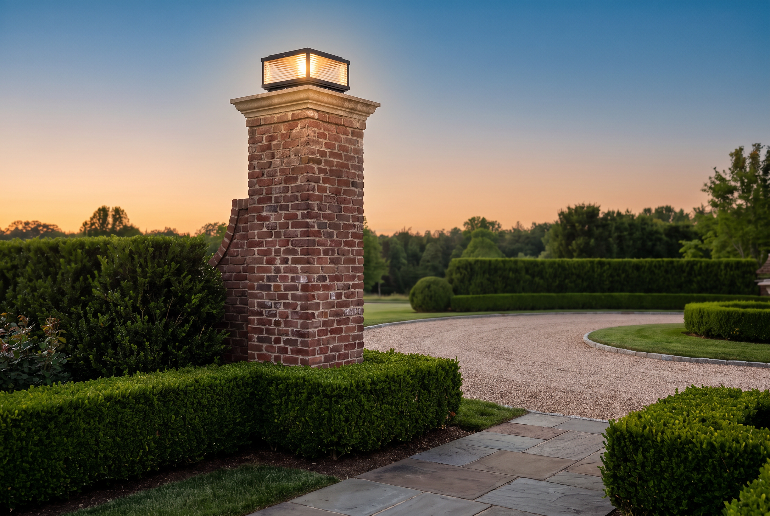 slider2|Ribbed Glass Outdoor Pillar Light
