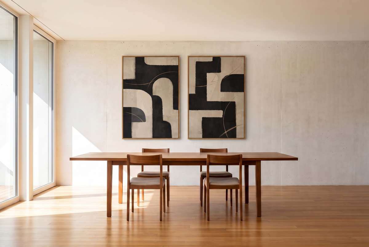 Dune Wall Art Duo after, wall art installed